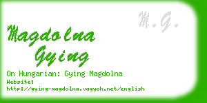 magdolna gying business card